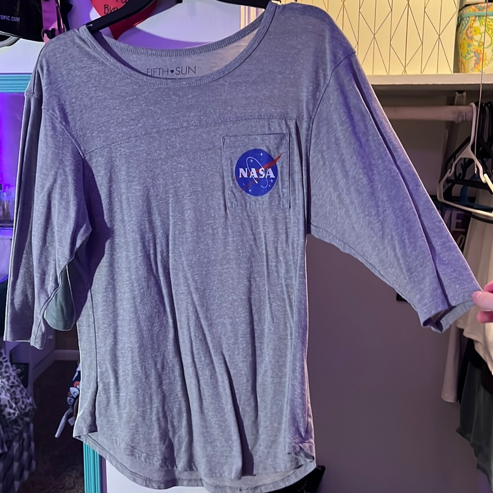 Gently worn NASA shirt great condition. Pocket on the front the back is blank.